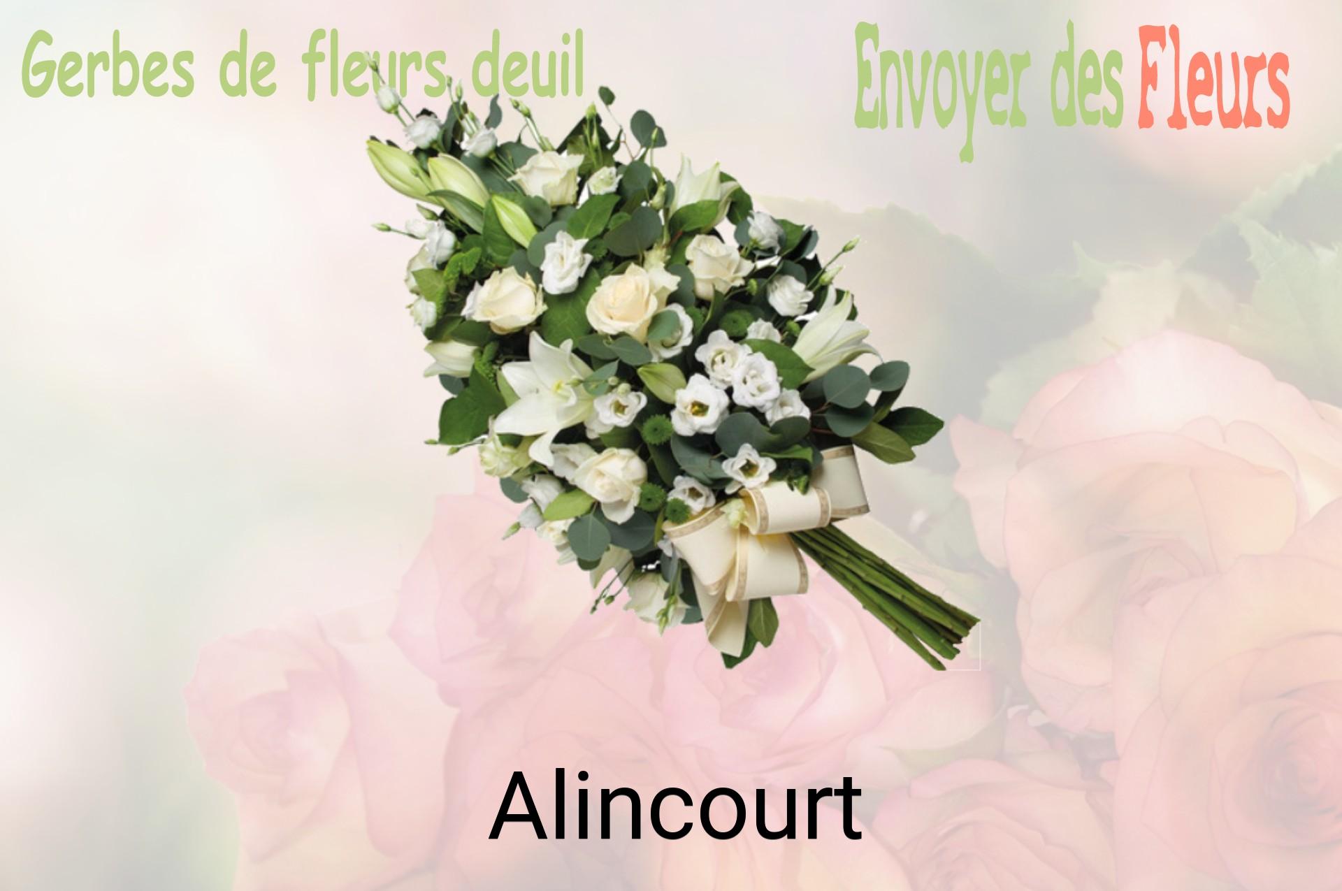 Gerbe de fleurs de deuil livrée à Alincourt